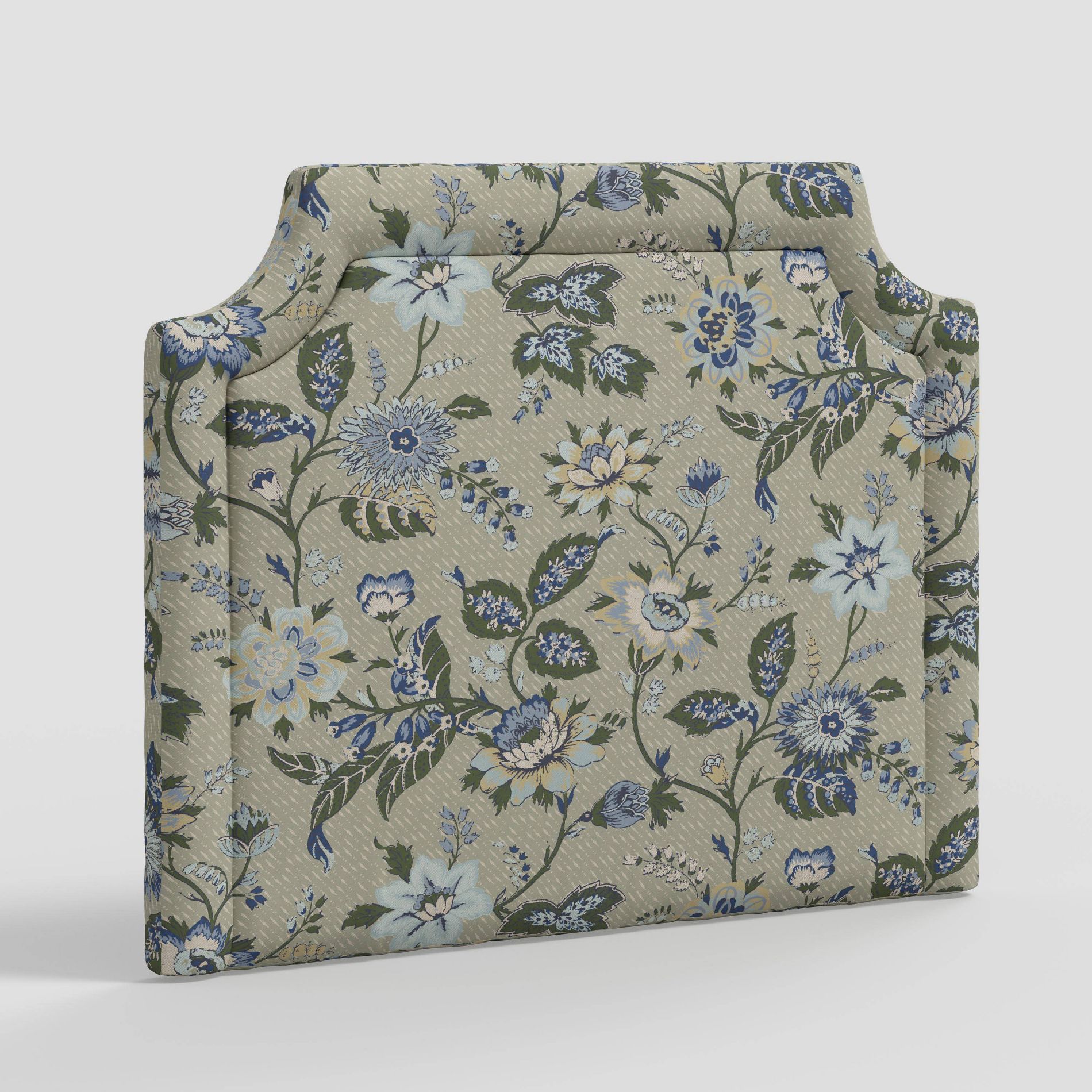 Twin Charlie Notched Border Stick-on-the-Wall Dorm Headboard Adelaide Floral Moss - Threshold™