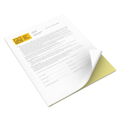 Xerox Vitality Multipurpose Carbonless Paper Two-Part 8 1/2 x 11 Canary/White 3R12850