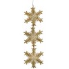 Kurt S. Adler 6.75" Gold and Silver Glittered Snowflake Trio Christmas Ornament - 2 of 2