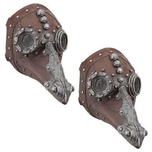 Design Toscano Doctor Of Steampunk Plague Sculptural Mask: Set Of Two : Target