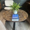 Syemin End Tables Round Coffee Table Industrial End Table Side Tables, 2-Tier Accent Center Table, Easy Assembly, Brown, 31.5"*31.5"*15.75" - 3 of 4