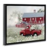 Stupell Industries Red Truck Floral Country Meadow Black Framed Floater Canvas Wall Art - 3 of 4