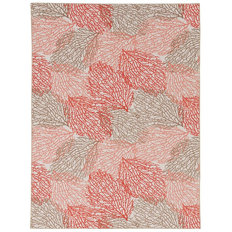 Washable Haylee Rug Ivory/Coral - Linon, 1 of 8