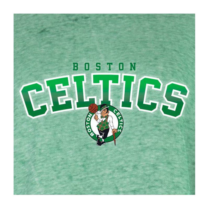 NBA Boston Celtics Women&#39;s Ombre Arch Print Burnout Crew Neck Fleece Sweatshirt, 4 of 5