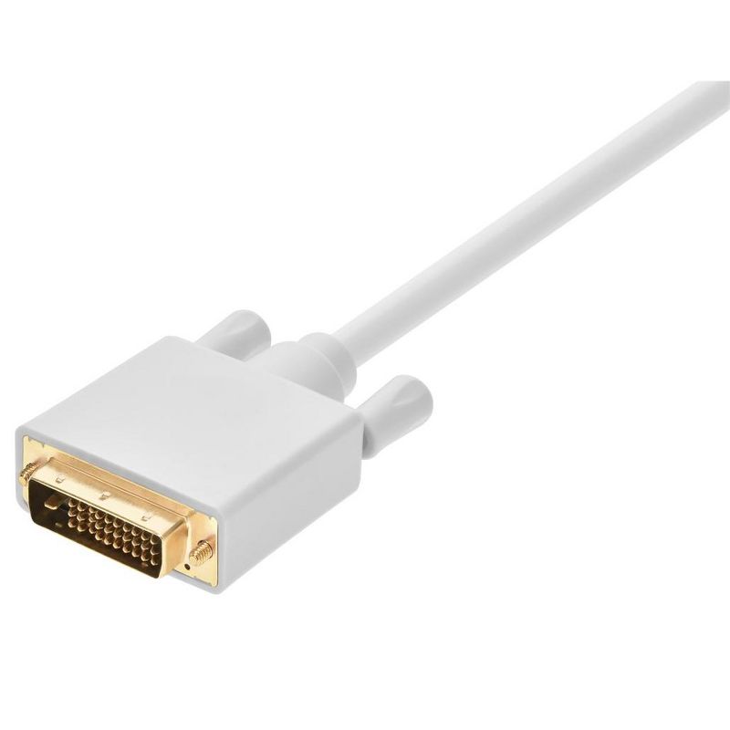 Monoprice Video Cable - 10 Feet - White | 28AWG DisplayPort to DVI Cable, 2 of 7