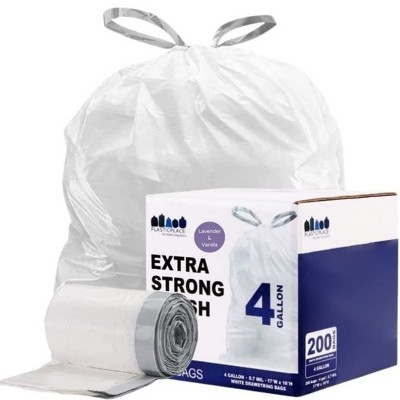 Plasticplace 4 Gallon Scented Garbage Can Liners, Lavender and Soft Vanilla, 200 Count