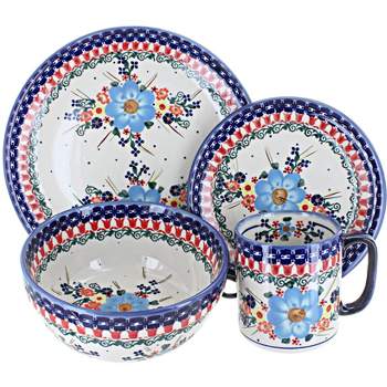 Blue Rose Polish Pottery 1000A Andy Casual 16 Piece