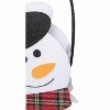 Gallerie II 6.5" Snowman Cute Felt Christmas Candy Bag Holder Basket Container - 3 of 3