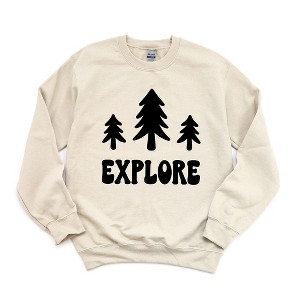Simply Sage Market Women's Graphic Sweatshirt Explore Trees - 1 of 3