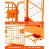 36" x 36" Forklift Safety Cage, Foldable Forklift Work Platform, 1200lbs Capacity Forklift Man Basket with Chain and Safety Lock for 1-3 People - 4 of 4