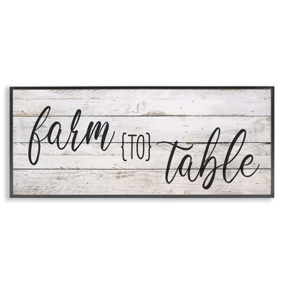 Stupell Industries Planked Style Farm to Table, 30" x 13"