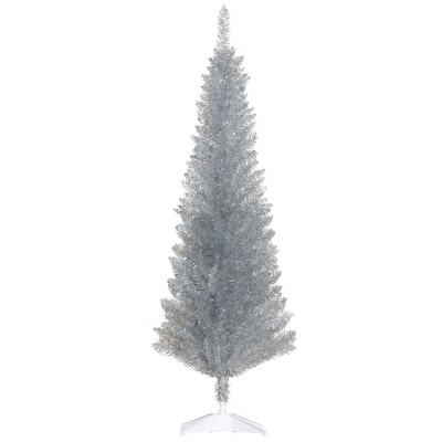 5ft Unlit Pencil Artificial Christmas Tree with Realistic Branches and 294 Tips, Plastic Base
