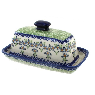 Blue Rose Polish Pottery Summer Vine Butter Dish : Target