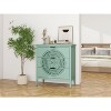 TIRAMISUBEST 3-Drawer Cabinet with Hollow-Carved Design, Dresser Storage Chest with Metal Handles for Entryway, Living Room, Bedroom - 4 of 4