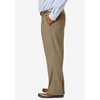 KingSize Men's Big & Tall Relaxed Fit Wrinkle-Free Expandable Waist Pleated Pants - 3 of 4
