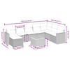 vidaXL Patio Sofa Set with Cushions Outdoor Furniture 9 Piece Poly Rattan - Gray without storage - 4 of 4