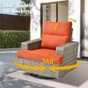 XIZZI Versatile Outdoor Rattan Sectional Sofa Set Collection, 8/9/10-Piece Set w/ Comfy Swivel Chairs, Perfect for Patio Relaxation and Entertaining - 3 of 4