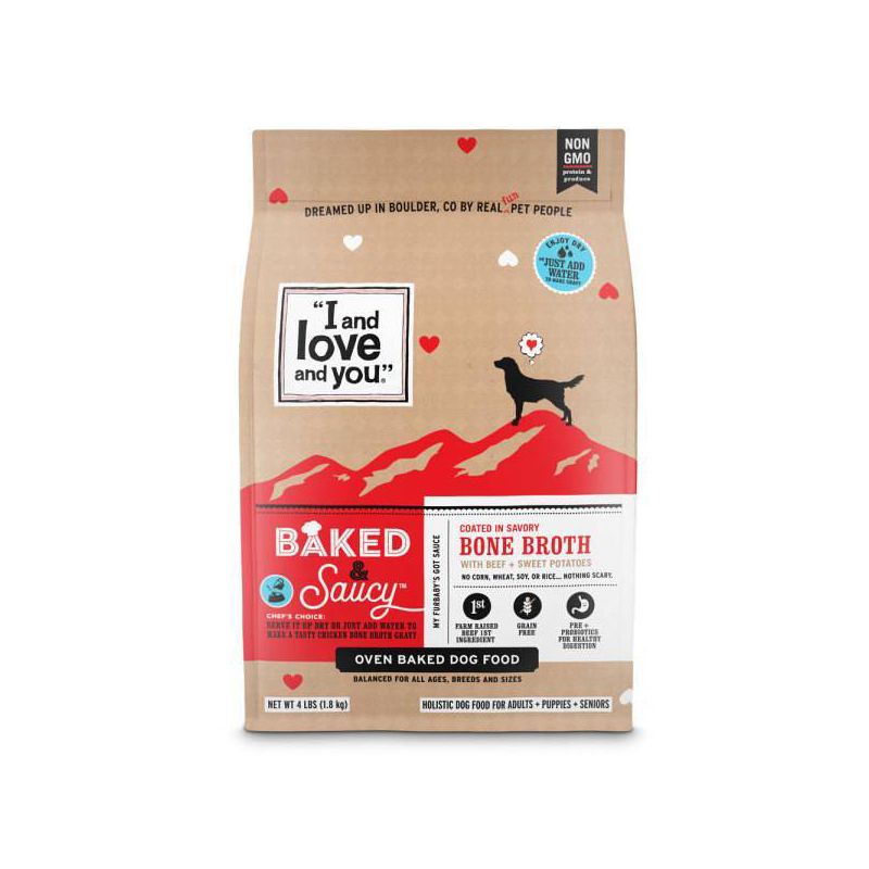 I and Love and You Baked & Saucy Grain Free with Beef & Sweet Potatoes Holistic Dry Dog Food, 1 of 7