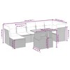 vidaXL 8 Piece Patio Sofa Set with Cushions Black Poly Rattan - 4 of 4