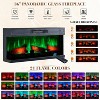 Roman Columns 3-Sided Glass Fireplace TV Stand for TVs up to 85in - 3 of 4