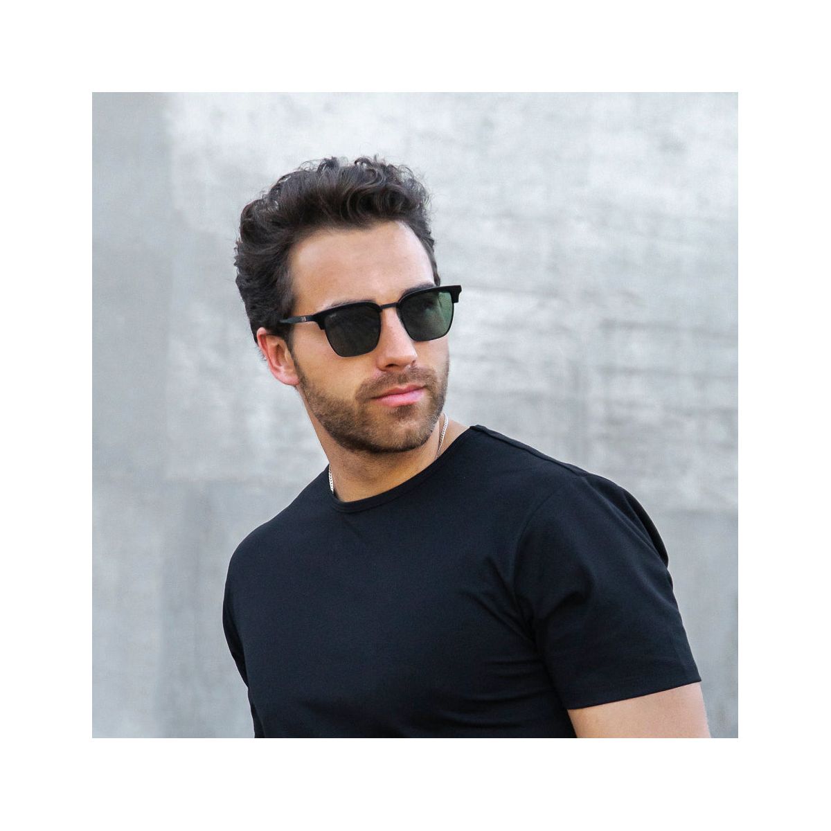 WMP Eyewear Polarized Semi-Rimless Rectangular Sunglasses - thumbnail 7