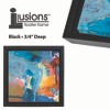 Creative Mark Illusions Floater Frame For 3/4" Deep Canvases - Black - Set of 4 - For Galleries & Home Decor - Wood Floater Frames for Canvas - 3 of 4