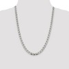 Black Bow Jewelry Mens 7.4mm Sterling Silver Solid Flat Cuban Anchor Chain Necklace - 3 of 4