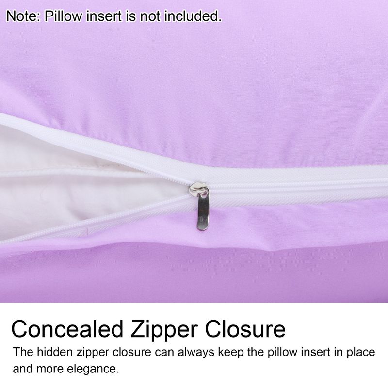 PiccoCasa Soft Microfiber Body Pillow Cover with Zipper Closure Long Pillowcases, 4 of 7