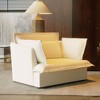 Famapy Upholstered White Single Sofa Chair Cozy Living Room Furniture with Soft Cotton-Filled Pillows - 4 of 4