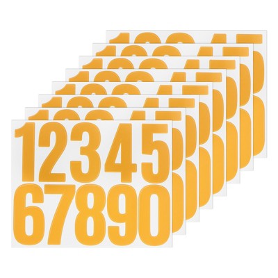Unique Bargains Vinyl Self-Adhesive Mailbox Number Stickers 10 Sheets