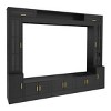 98.4'' Entertainment Center for 80 Inch TV, Modern Wall Unit TV Stand with Glass Doors and Storage Cabinets for Living Room-3irtyhousy - 3 of 4