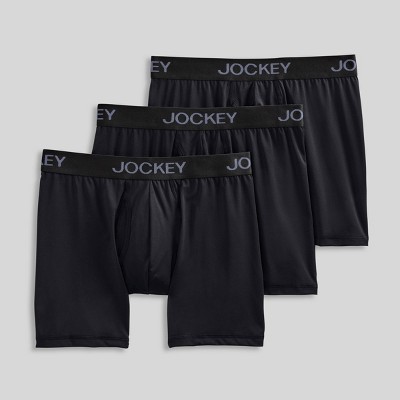 Jockey Generation Men's Performance Microfiber Sport 2pk Long Leg Boxer  Briefs - Blue/Black, Large 