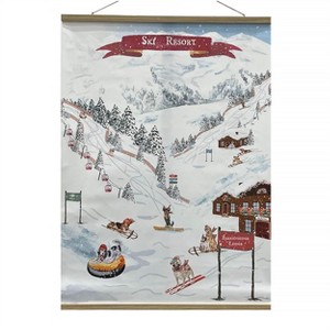 Winter Dogs Ski Resort Banner 48"H - 1 of 2