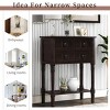 13" Narrow Entryway Console Table with Storage, Vintage Slim Hallway Table with 3 Drawers and Shelf, for Living Room or Foyer - Panipeachy - 3 of 4