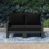 WestinTrends Montara Outdoor HDPE All-Weather Modern Patio Loveseat with Waterproof Cushions - 2 of 4