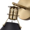 Nuvo Lighting Outpost 1 - Light Sconce in  Matte Black/Burnished Brass - 4 of 4