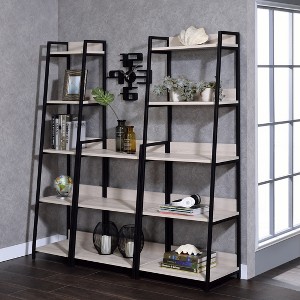 VYNXARIA Natural and Black Ladder Bookshelf - 1 of 4