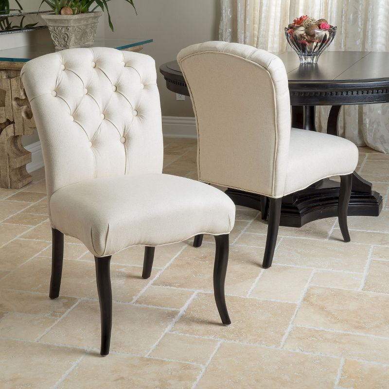 Hallie Fabric Dining Chair Set 2ct - Christopher Knight Home, 5 of 6