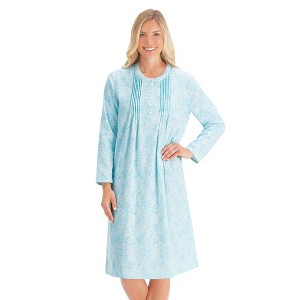 Collections Etc Pintuck Flannel Nightgown - 1 of 4