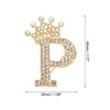 Unique Bargains Women Rhinestone Initial Alphabet Badges Pins and Clips - 2 of 4