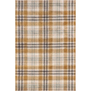 Nuloom Fiorella Plaid 5x8 Indoor Area Rug for Living Room Bedroom Dining Room Kitchen, Orange And Grey/Grey - 1 of 4