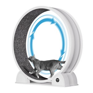 GustoWave 45" Cat Exercise Wheel – Large ABS Running Wheel with Pedometer for Indoor Cats & Small Animals, Weight Loss & Active Play - 1 of 4