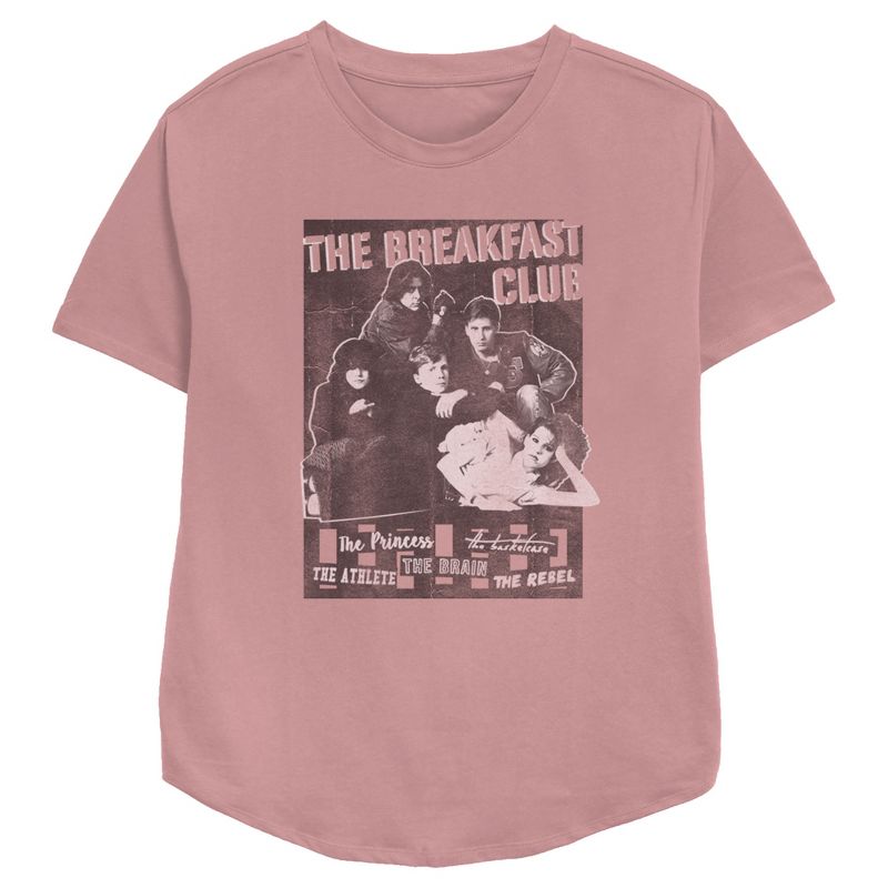 Women's The Breakfast Club Distressed Poster T-Shirt, 1 of 4