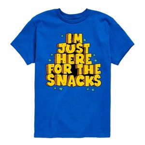 Boys' - Instant Message - I'm Just Here For The Snacks Short Sleeve Graphic T-Shirt - 1 of 4