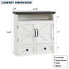 Bathroom Wall Cabinet, Farmhouse Medicine Cabinet with Drawer, 24" Wide Bathroom Cabinet with Adjustable Shelf & Double Barn Doors - 4 of 4
