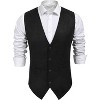 COOFANDY Men's Suede Leather Vest Cowboy Western Waistcoat Casual Slim Fit Suit Vest - 2 of 4