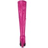Allegra K Women's Platform Heels Chunky Heel Over Knee High Boots - 4 of 4