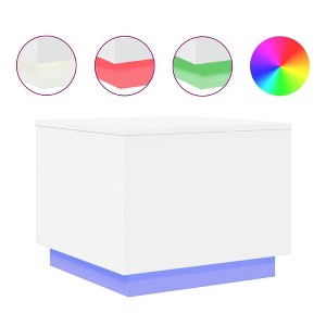 vidaXL Coffee Table White Engineered Wood 19.7x19.7x15.7 in Coffee Table - 1 of 4