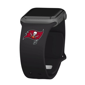NFL Tampa Bay Buccaneers Apple Watch Compatible Silicone Band - Black - 1 of 3