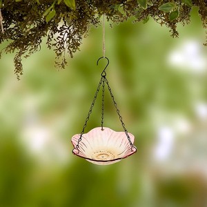 The Lakeside Collection Hanging Glass Birdbaths - 1 of 3